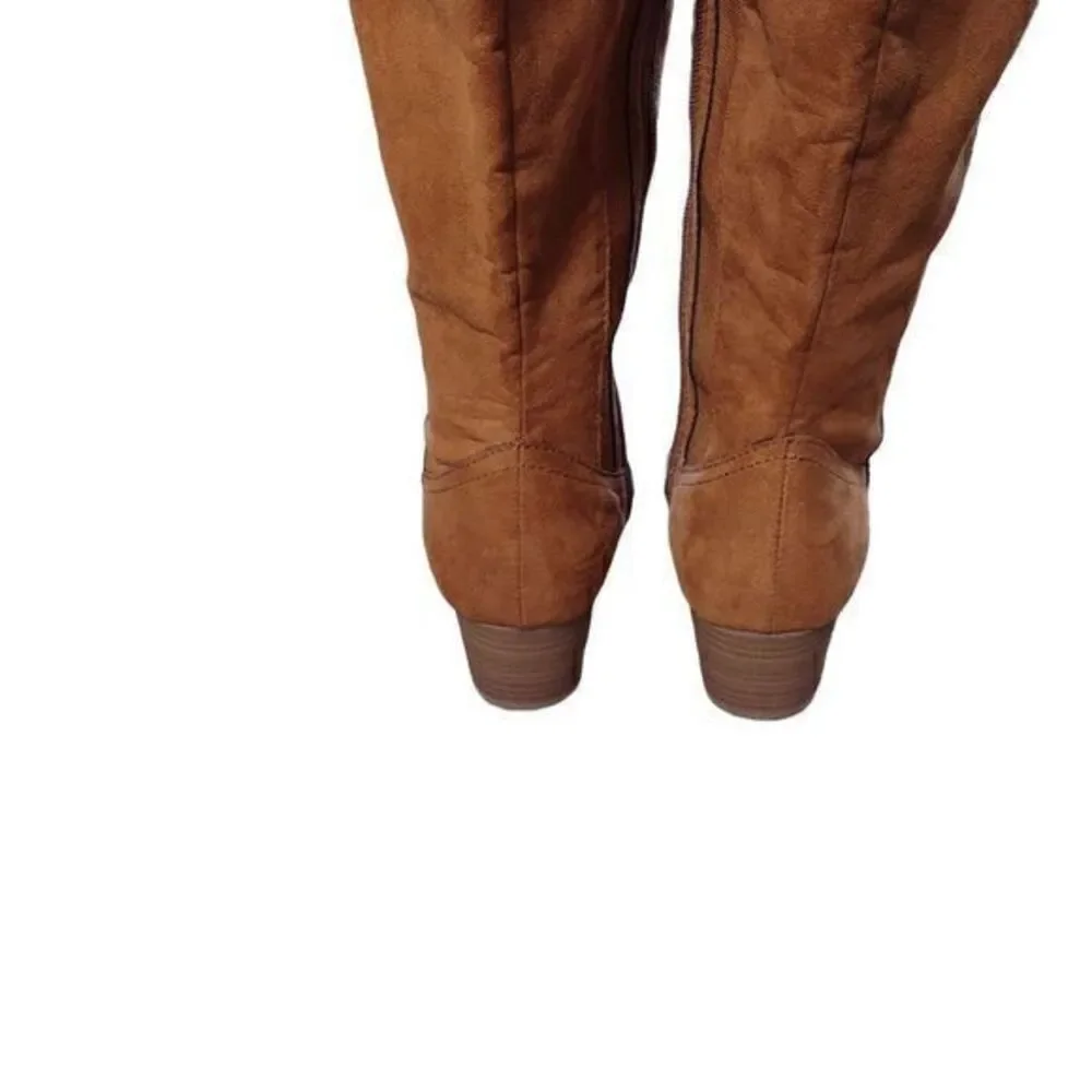 Torrid Faux Suede Shearling Top Knee High Boots Size‎ 10.5W